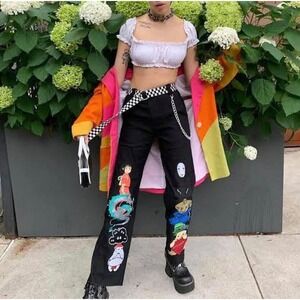 Omighty Spirited Away Miyazaki Pants Women's Streetwear Graphic Design M